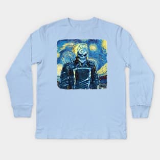 The Ghost Rider Van Gogh Style Kids Long Sleeve T-Shirt
